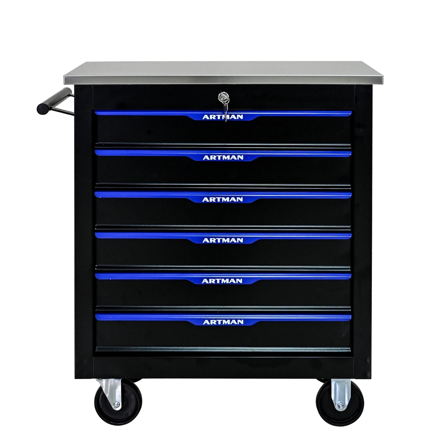 6-drawer rolling tool box cart,tool storage cabinet with 4 wheels,lockable tool trolley system,for garages,workshops,repair from PriceLows™