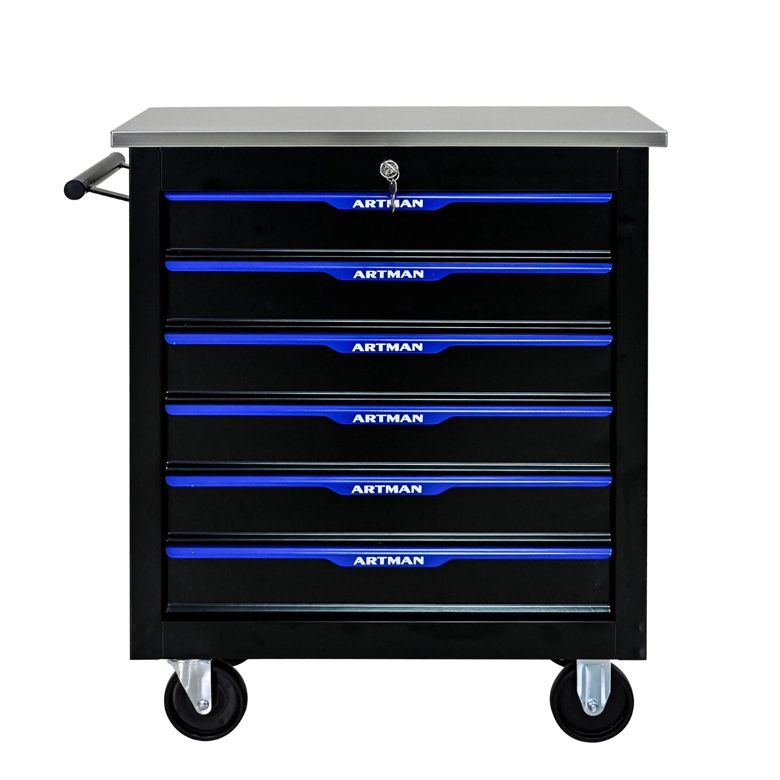 6-drawer rolling tool box cart,tool storage cabinet with 4 wheels,lockable tool trolley system,for garages,workshops,repair from PriceLows™