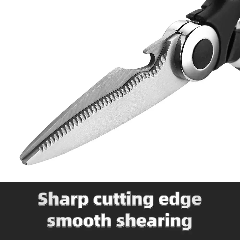 Multifunctional Scissors Kitchen Stainless Steel Scissors Chicken Bone Meat Fish Killing Dedicated Household Gadgets Scissors from PriceLows™