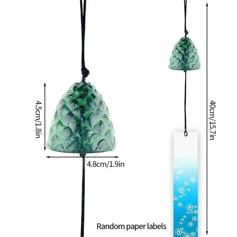 Japanese Wind Chimes Cast Iron Wind Bells Hanging Pendant Feng Shui Good Luck Temple Wind Bells Outdoor Home Garden Decoration from PriceLows™