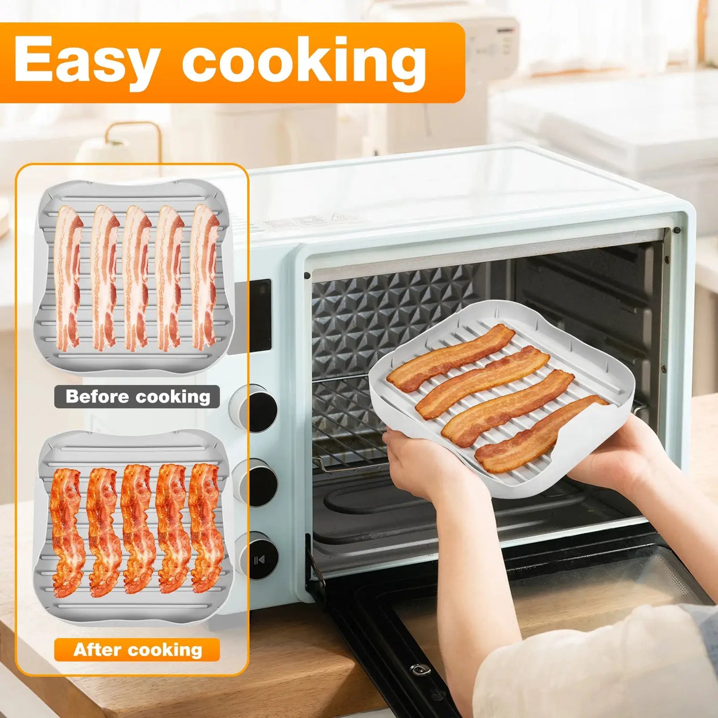 Microwave Bacon Tray | Silicone | 9.84 Inch | Microwave Safe