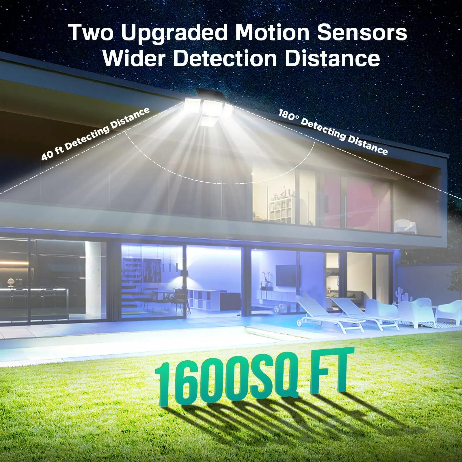 Solar Outdoor Lights - 3000LM 188 LED Motion Sensor Lights Solar Flood Security Lights for Backyard Yard Patio from PriceLows™