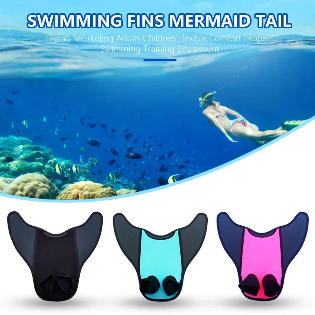 Mermaid Swimming Tail Monofin One-piece Flipper Swim Fins Training Fins for Kids Adults from PriceLows™