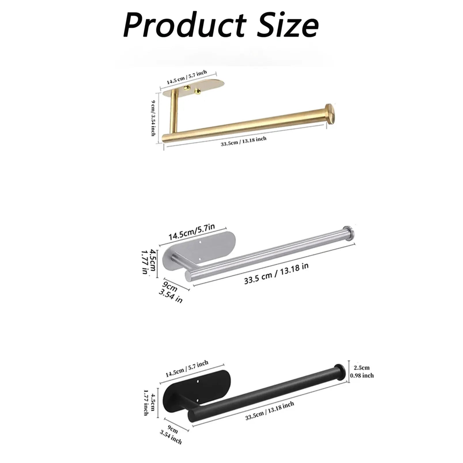 33cm Paper Towel Holders For Kitchen,AdhesiveToilet Paper Holder,Tissue Dispenser,Cabinet Storage Organizer,Towel Rack For Home from PriceLows™