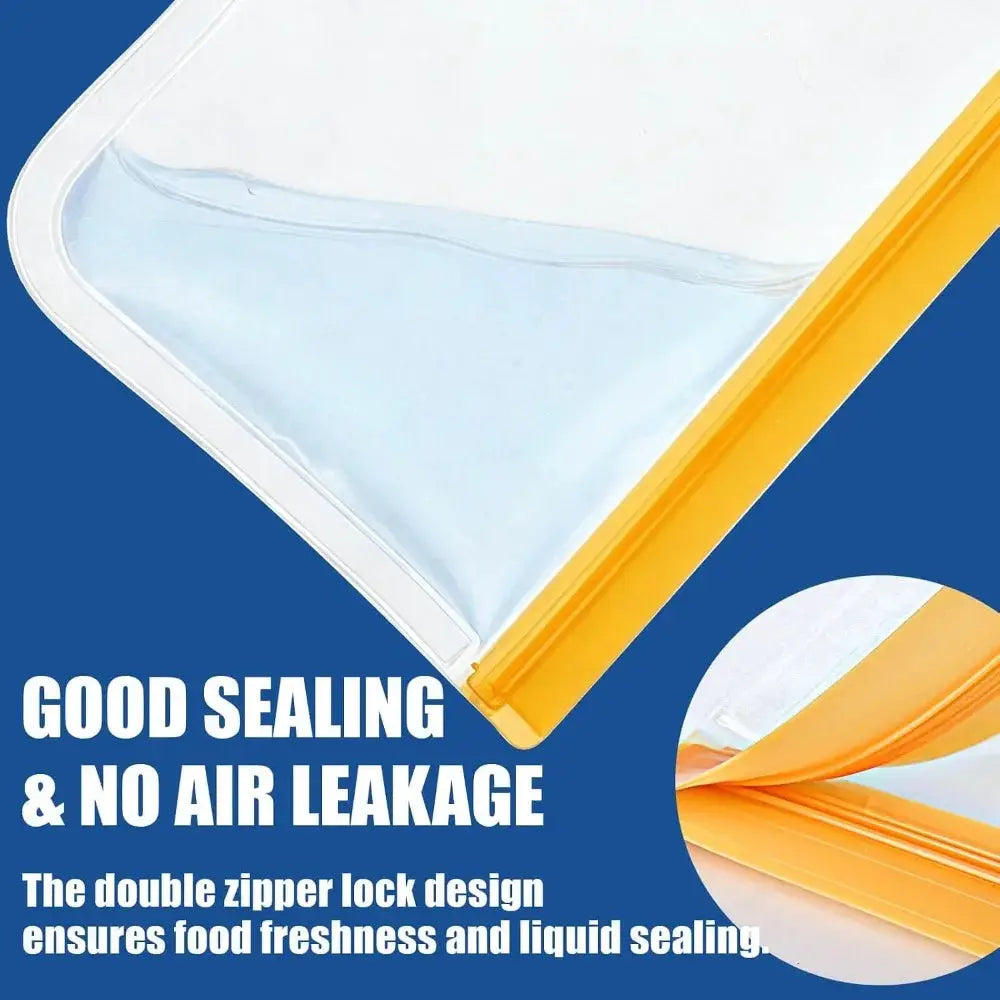 Reusable Silicone Freezer Bags | Leakproof | Dishwasher Safe | 12 Pack