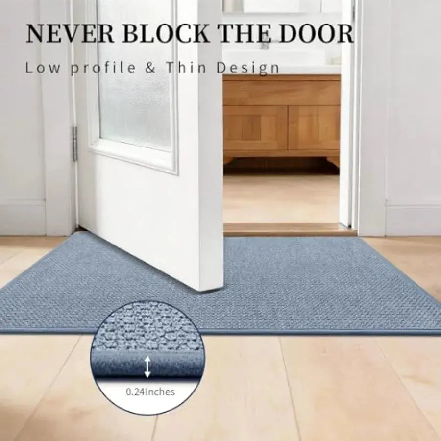 Bathroom Rugs Sets 4 Pcs Quick Dry Thin Bath Mat with Toilet Rug Non Slip Absorbent Machine Washable Bath Runner Rugs for Batht from PriceLows™