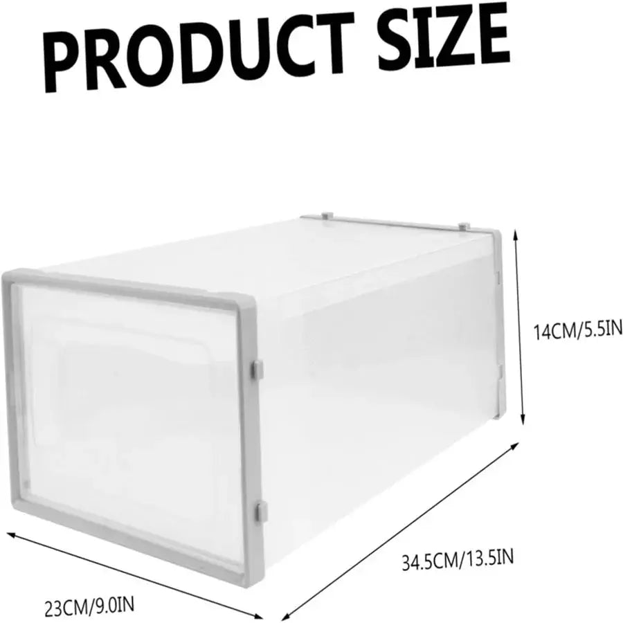 24pcs Large Stackable Plastic Shoe Storage Boxes Dustproof Transparent Display Cabinet for Men/Women Sports Shoes Boots Hat Orga from PriceLows™