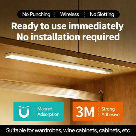LED Motion Sensor Light Bar | 5V Type-C USB Rechargeable | Dimmable | White from PriceLows™