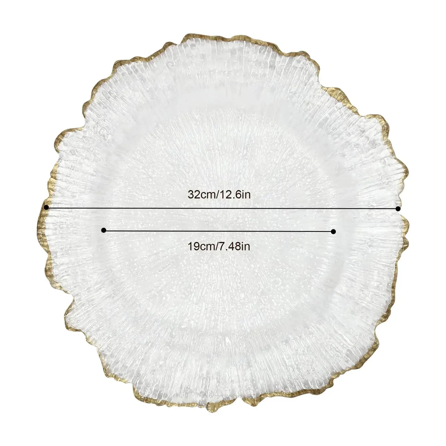 25Pcs Flower Shape Food Plate, 12.6 inch Table Charger Plate, Dinner Charger Plates for Home Kitchen Wedding Party (Gold) from PriceLows™
