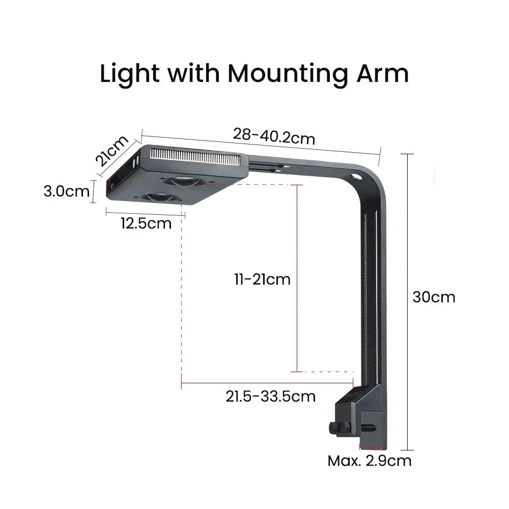 Reef LED Aquarium Light | WiFi App Control | Full Spectrum Dimmable | 40cm