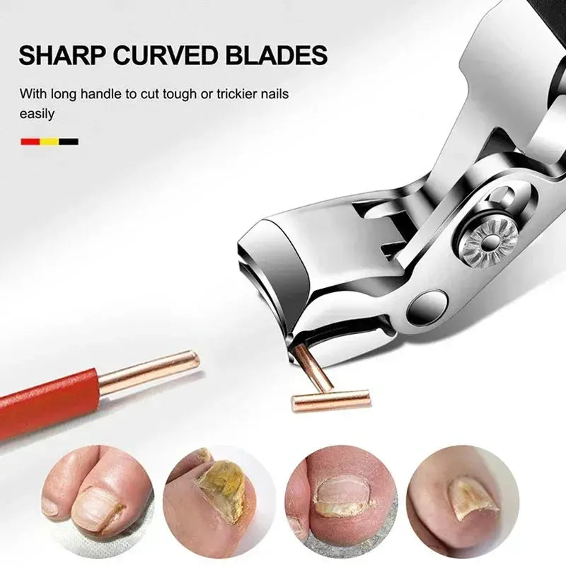 Toenail Clippers | Stainless Steel | Wide Jaw | Angled Head