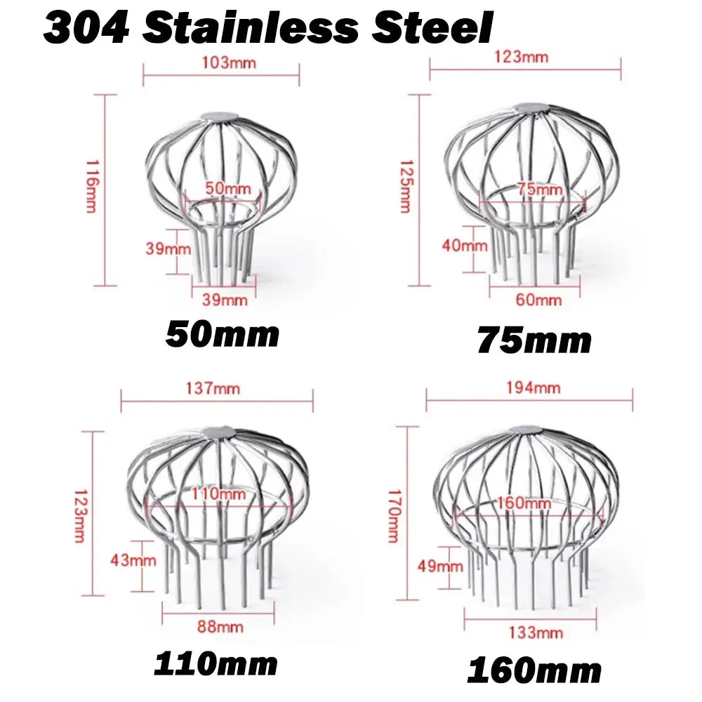 Stainless Steel Floor Drain Strainer | 50 To 160 Mm | Gutter Guard Mesh Cover