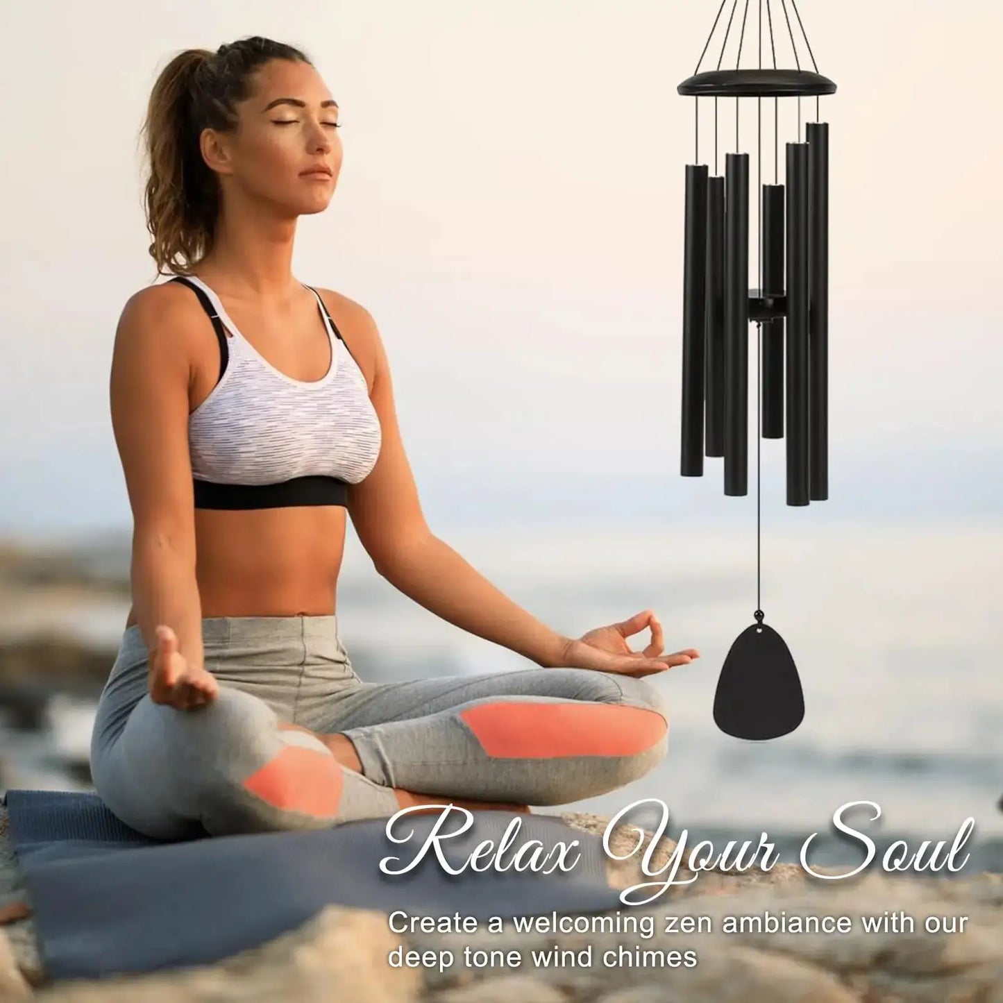 26 Inch Outdoor Wind Chimes Create an Atmosphere for Outdoor Decoration of Farmhouses Terraces Gardens Front Porch and Balconies from PriceLows™