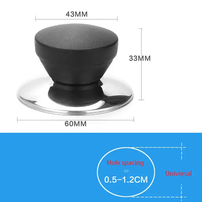 Lid Handle Knob Cover | Stainless Steel Plastic | Universal Fit | One Size