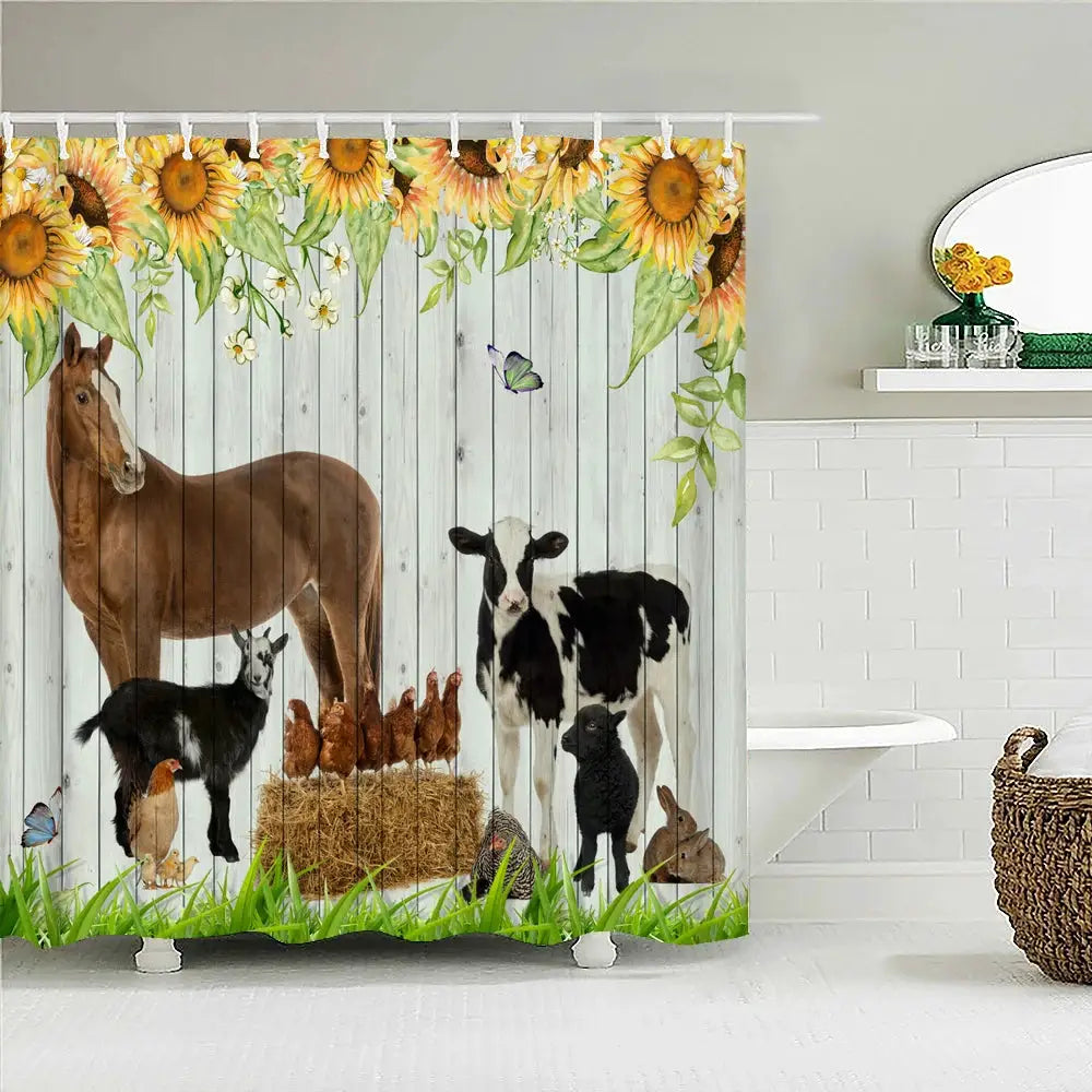 Funny Shower Curtains Bathroom Curtain With Hooks Decor Waterproof Cat Dog 3d Bath 180*180cm Creative Personality Shower Curtain from PriceLows™