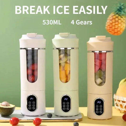 New 530ml Portable Juicer Wireless USB Charging Crushed Ice Electric Juicing 12 Blade 4 Gears 7.4V Mini Fresh Juice Blender from PriceLows™