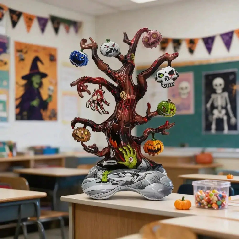 Standing Halloween Foil Balloon | 3D Self Standing | Spooky Tree Design