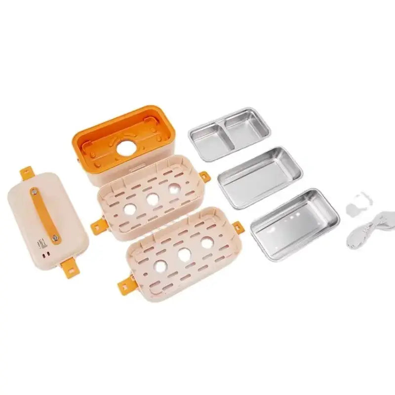 Portable Electric Heating Lunch Box Stainless Steel Food Warmer Electric Lunch Box for Home and Office from PriceLows™