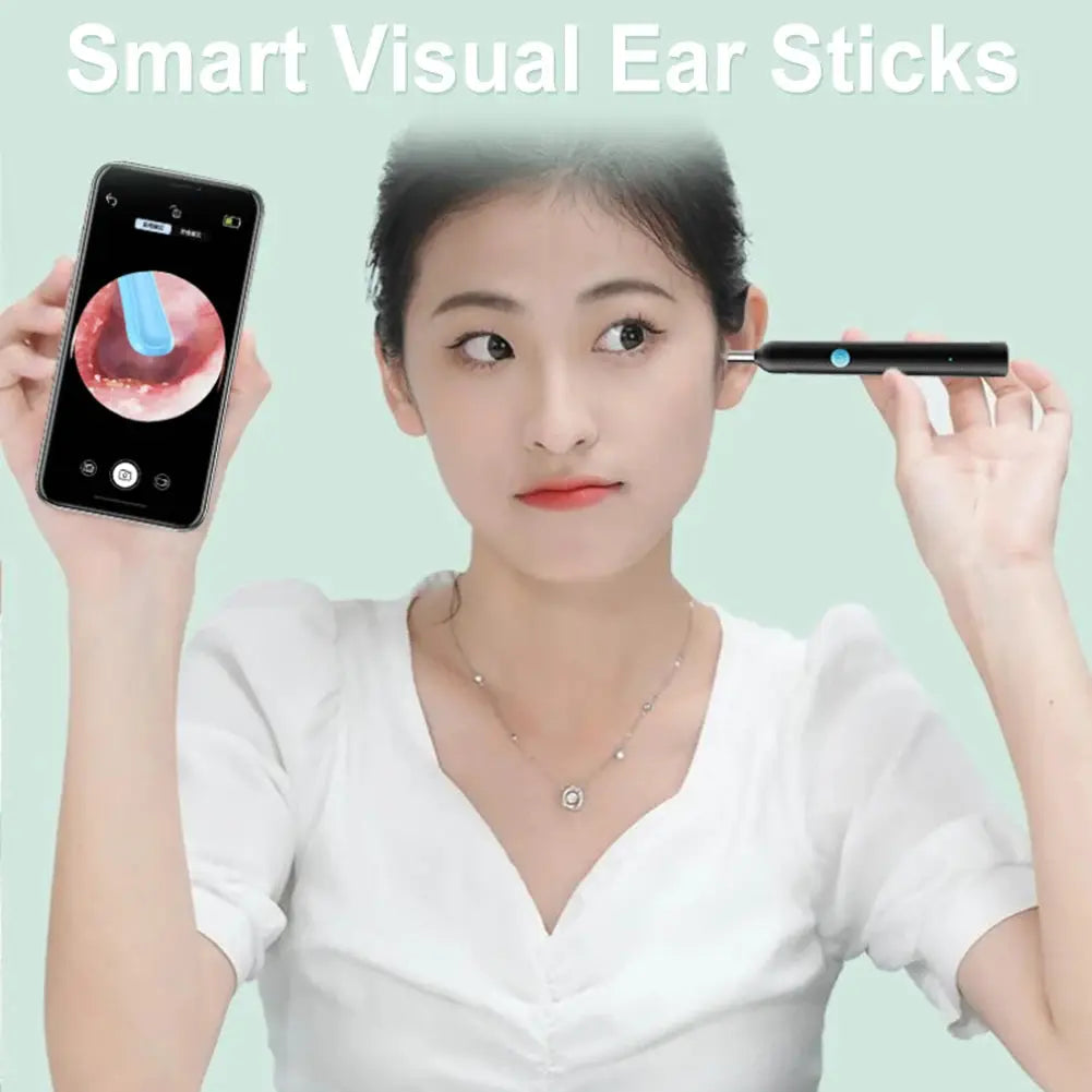 Smart Visual Wax Removal Tool with Camera Otoscope Ear Cleaner Rechargeable Endoscope Earpick Health Care Set from PriceLows™