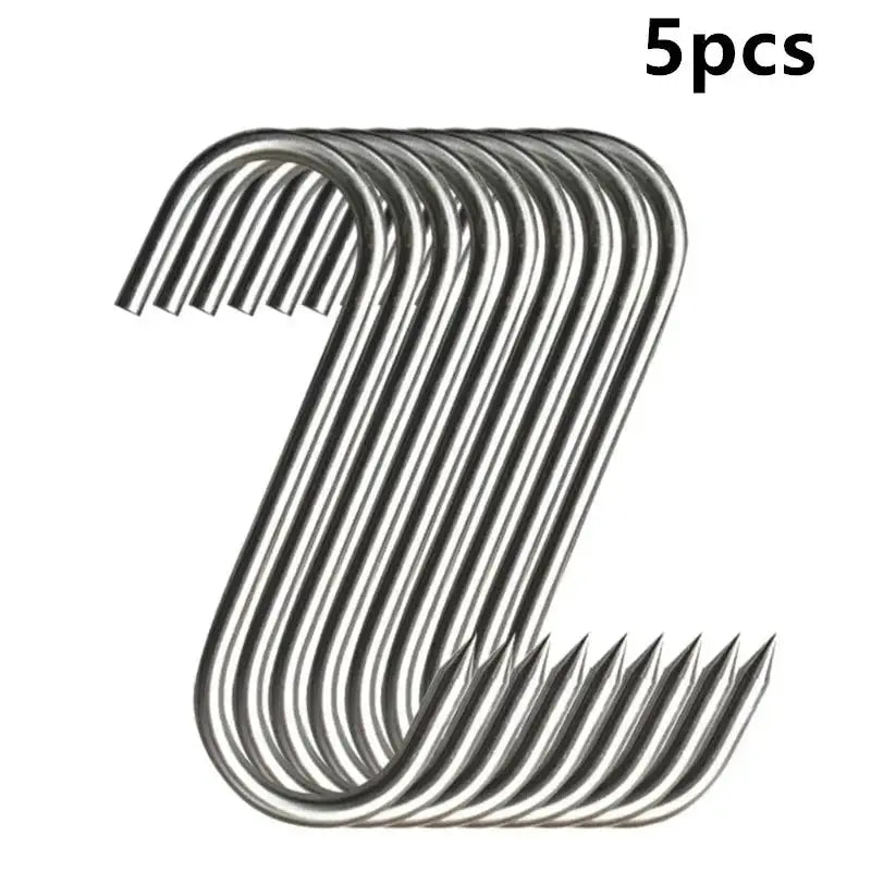 Stainless Steel S-hook With Pointed Tip Meat Hanger Hook Baking Tools for Butcher Shop Kitchen Hooks Home Storage Organization from PriceLows™