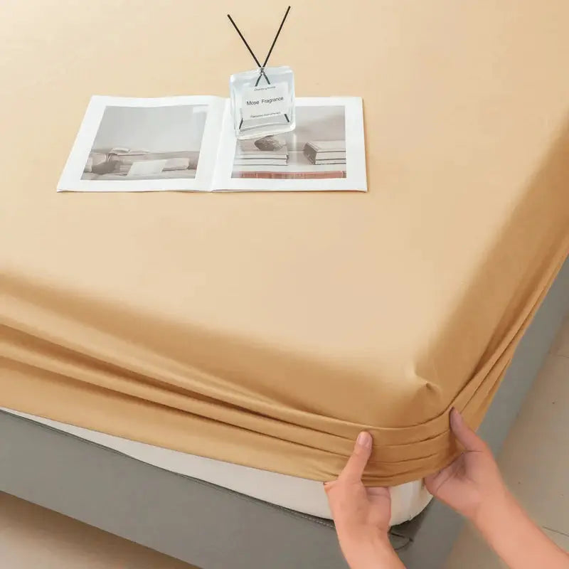 Waterproof Fitted Bed Sheet With 360 Elastic Band Mattress protector Cover Bedspreads for Single Double King Queen Size Bedsheet from PriceLows™