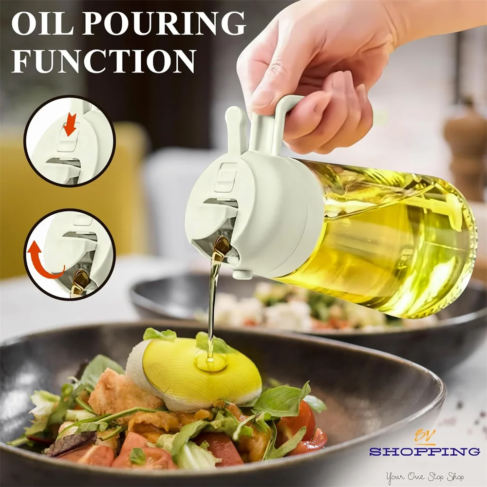 Oil Sprayer | 2 in 1 Dispenser | Glass 470ml Food grade | Kitchen Use