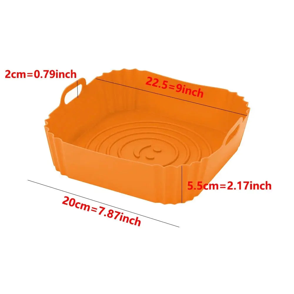 Air Fryer Pan Liner | Reusable Silicone | Food Grade Nonstick | One Size