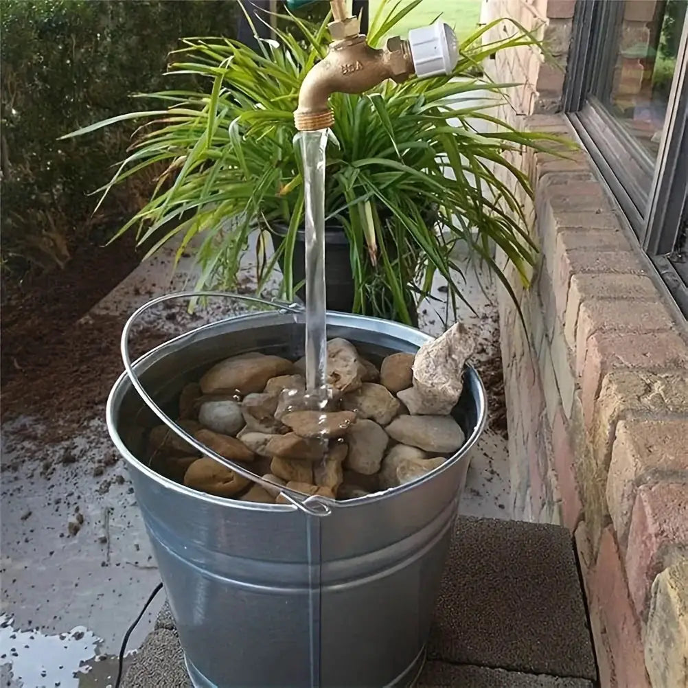 DIY Garden Fountain with Metal Water Spout Pump and Hose Magic Flowing Spout Watering Can Fountain Floating Tap Water Fountains from PriceLows™