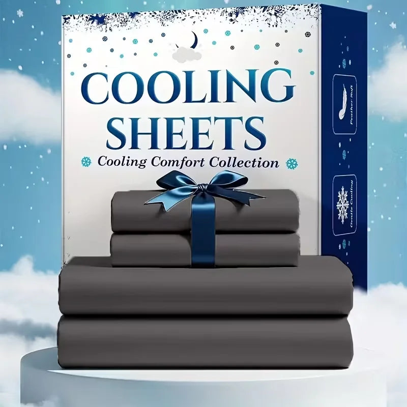 4pcs/6pcs Bamboo Cooling Queen Size Sheet Set - Children Bedding, Breathable And Comfortable - Fit for Hot Sleepers from PriceLows™