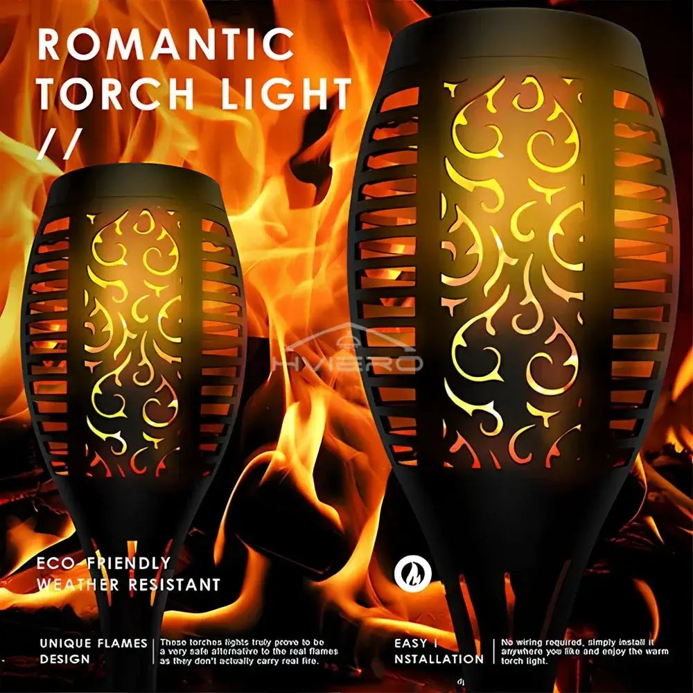 1/2/4/6/8/10PCS 12LED Solar Flame Torch Light Flickering Light Waterproof Torches Decoration Outdoor Lawn Yard Patio Floor Lamp from PriceLows™