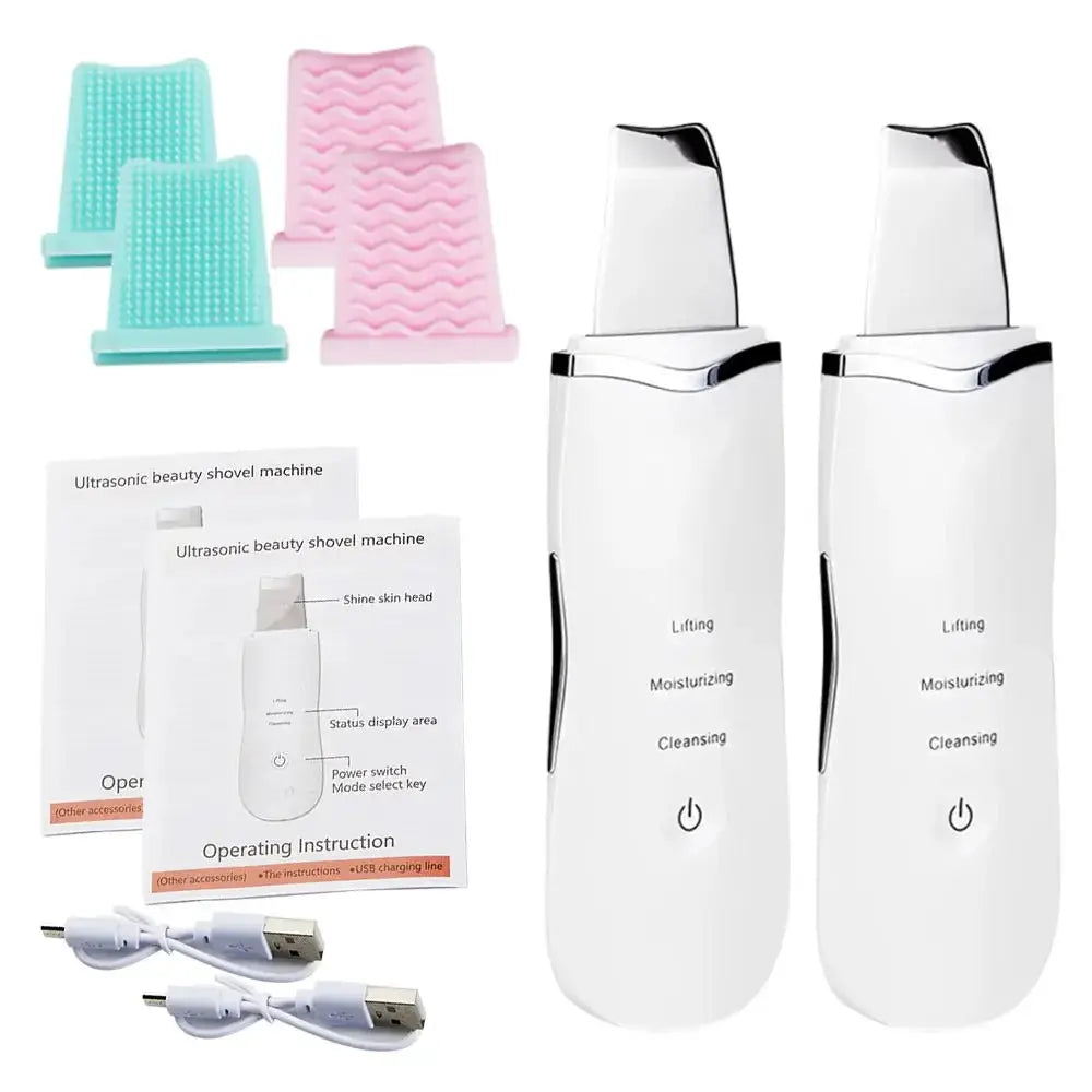 Ultrasonic Skin Scrubber Peeling Blackhead Remover Deep Face Cleaning Acne Pore Cleaner Facial Shovel Cleanser EMS Microcurrent from PriceLows™