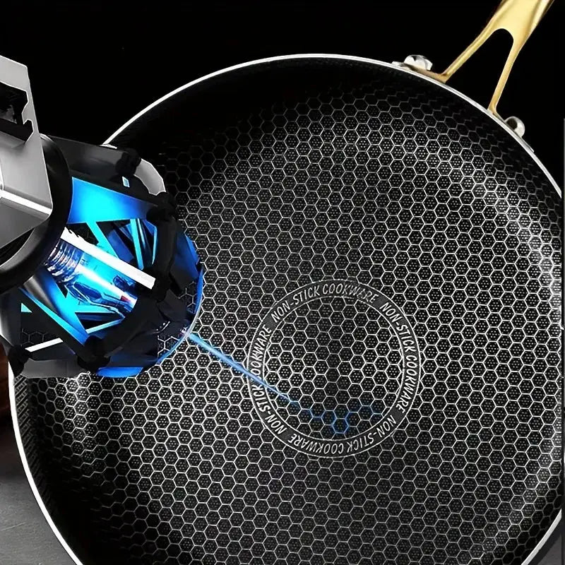 Stainless Steel Wok Pan | 316 Stainless Steel | Nonstick Honeycomb | Standard