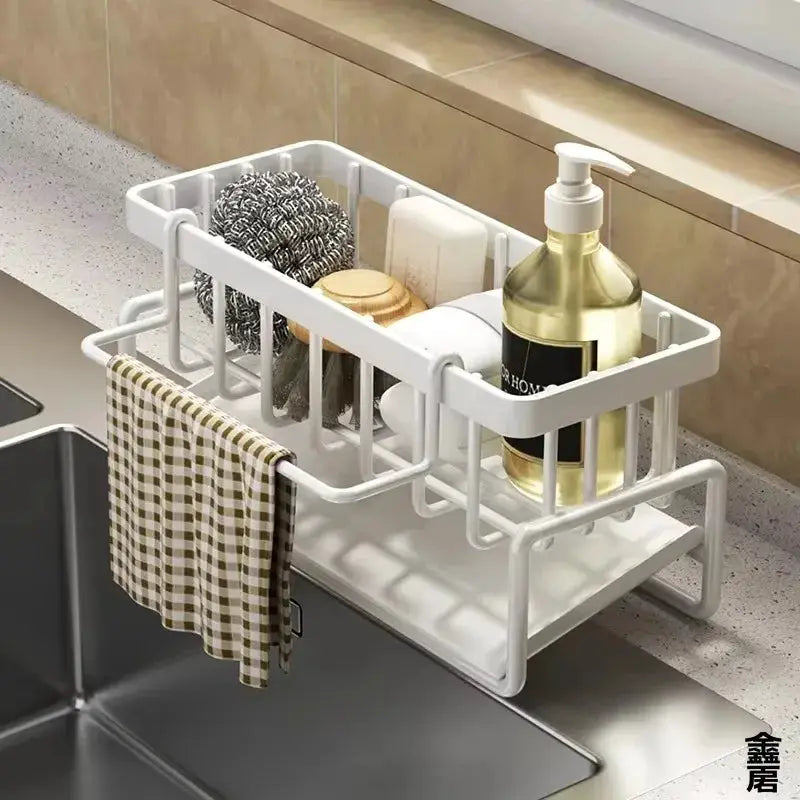 Compact Tap-Mounted Spice Shelf – Sink Organizer with Drainage Rack – Space-Saving Kitchen Storage for Utensils/Accessories from PriceLows™