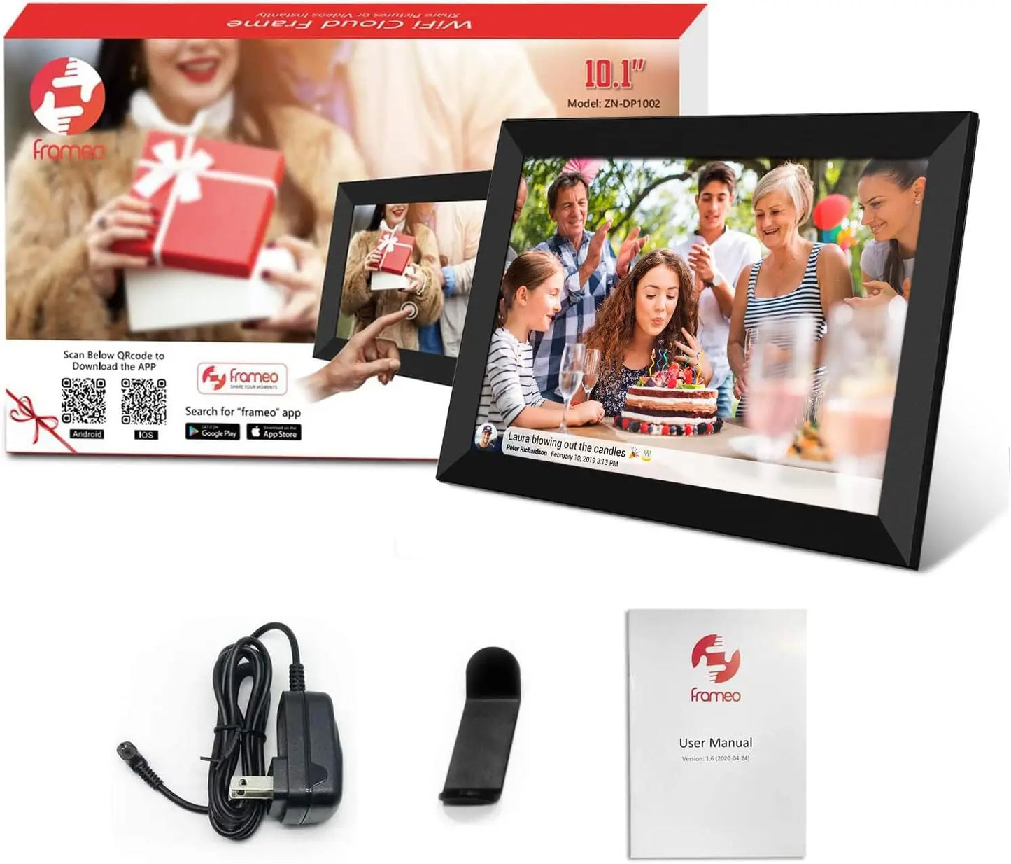 Digital Photo Frame | 10.1 Inch IPS Touch Screen | 64 GB Built In Memory