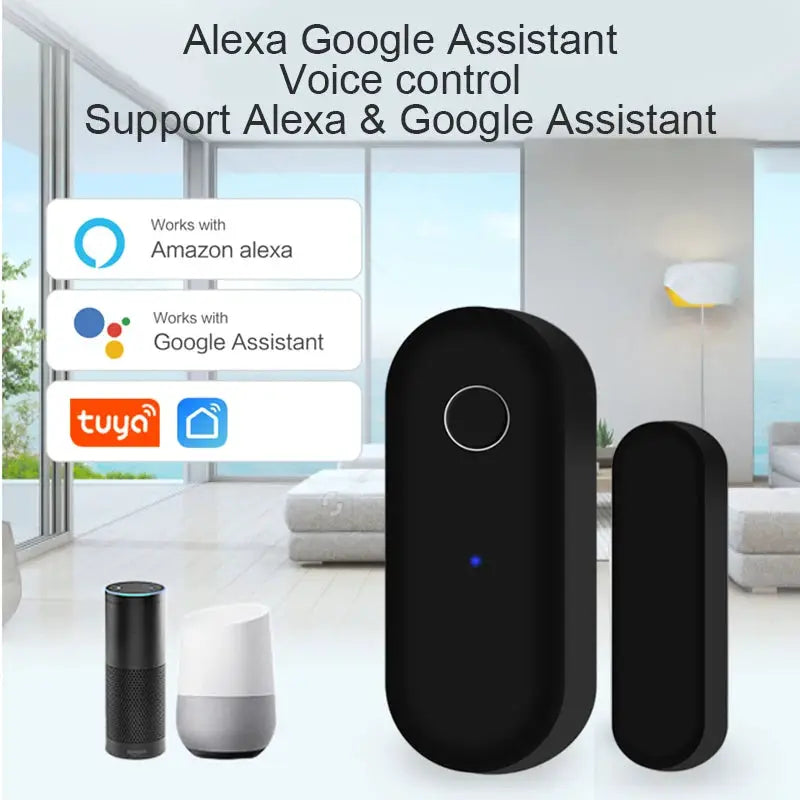 Tuya WiFi Door Window Sensor Smart Life APP Control Home Security Burglar Alarm Close Open Detector Work With Alexa Google Voice from PriceLows™