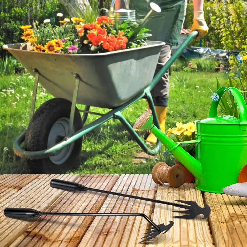 Gardening Hand Weeder | 4 Tooth Blades | Dual Purpose Removal Tool