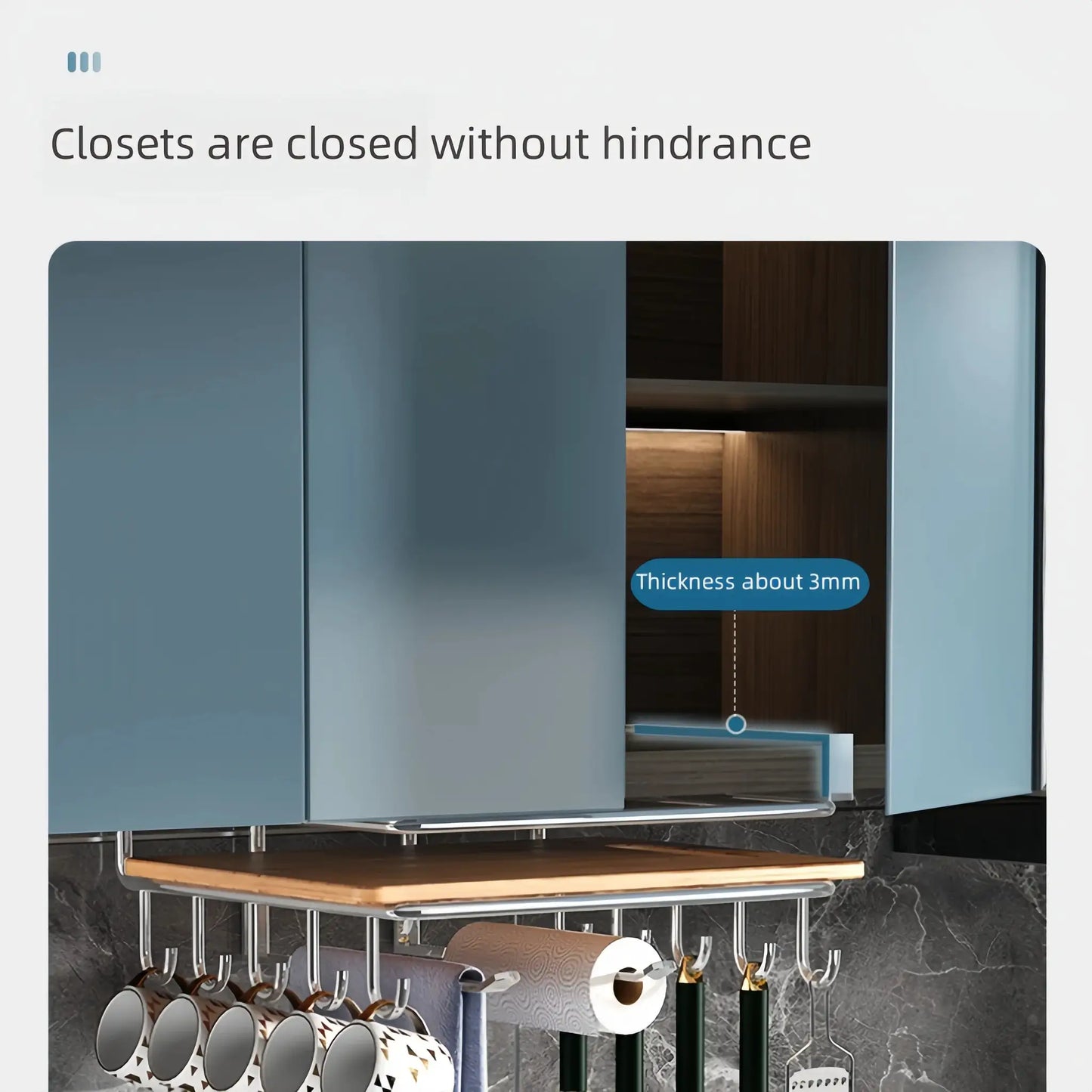 Stainless Steel Hanging Kitchen Storage Rack with Hooks Utensils Holder Shelf from PriceLows™