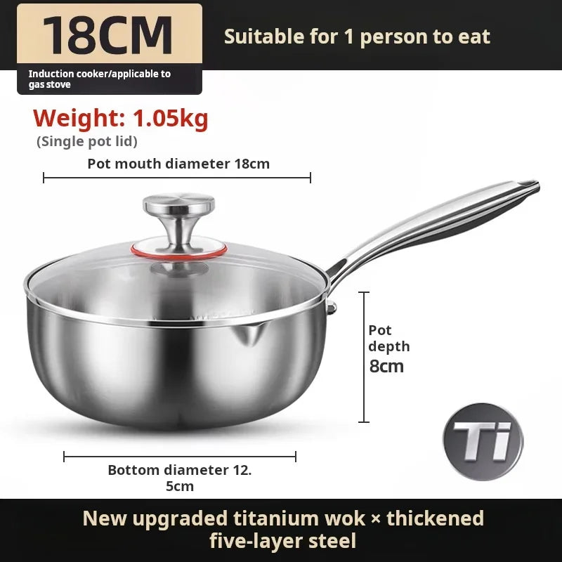 Milk Pot | Pure Titanium | Induction Compatible | Small