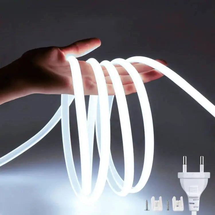 220V 110V COB Led Strip With EU US Plug Power Switch Waterproof Led Tape Flexible Ribbon for Outdoor Garden Kitchen Lighting from PriceLows™