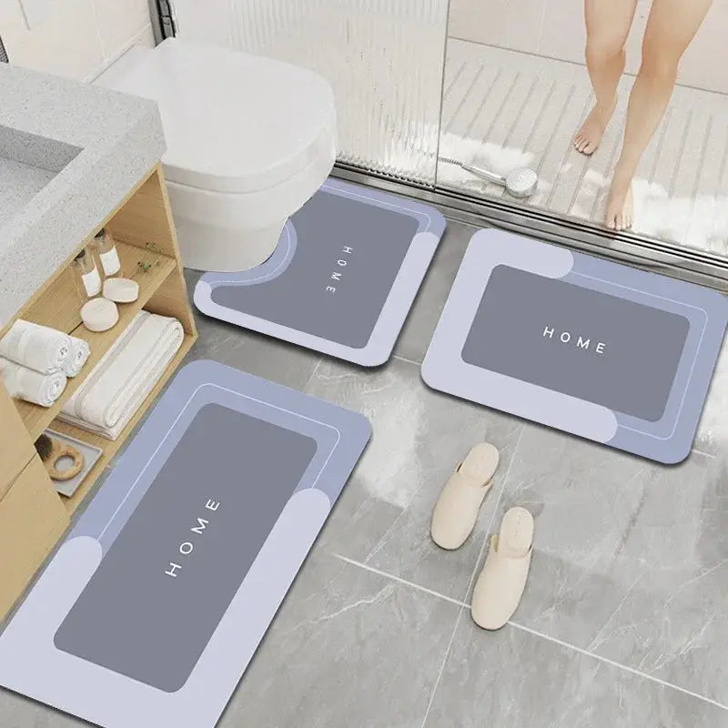 3-piece set, diatom mud floor mat, bathroom, water-absorbing quick-drying non-slip floor mat, toilet set, carpet from PriceLows™