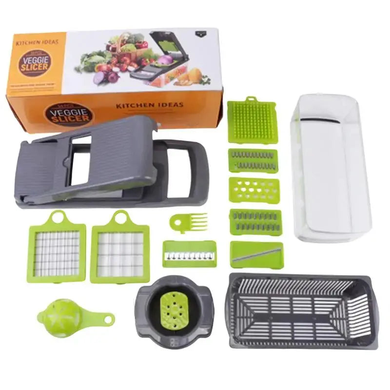 Vegetable Chopper | 16-in-1 | Stainless Steel Blades