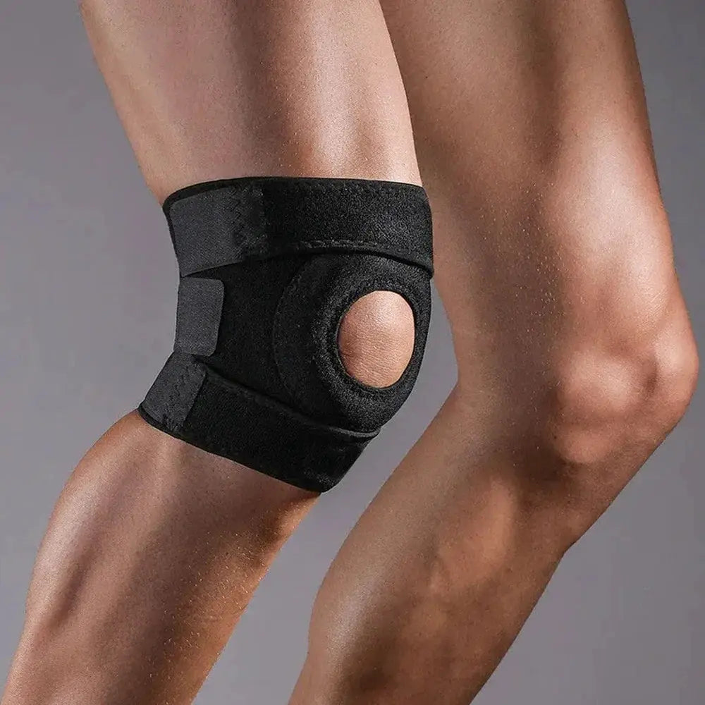 Knee Support Brace | Open Patella Design | Adjustable Closure | Single Unit