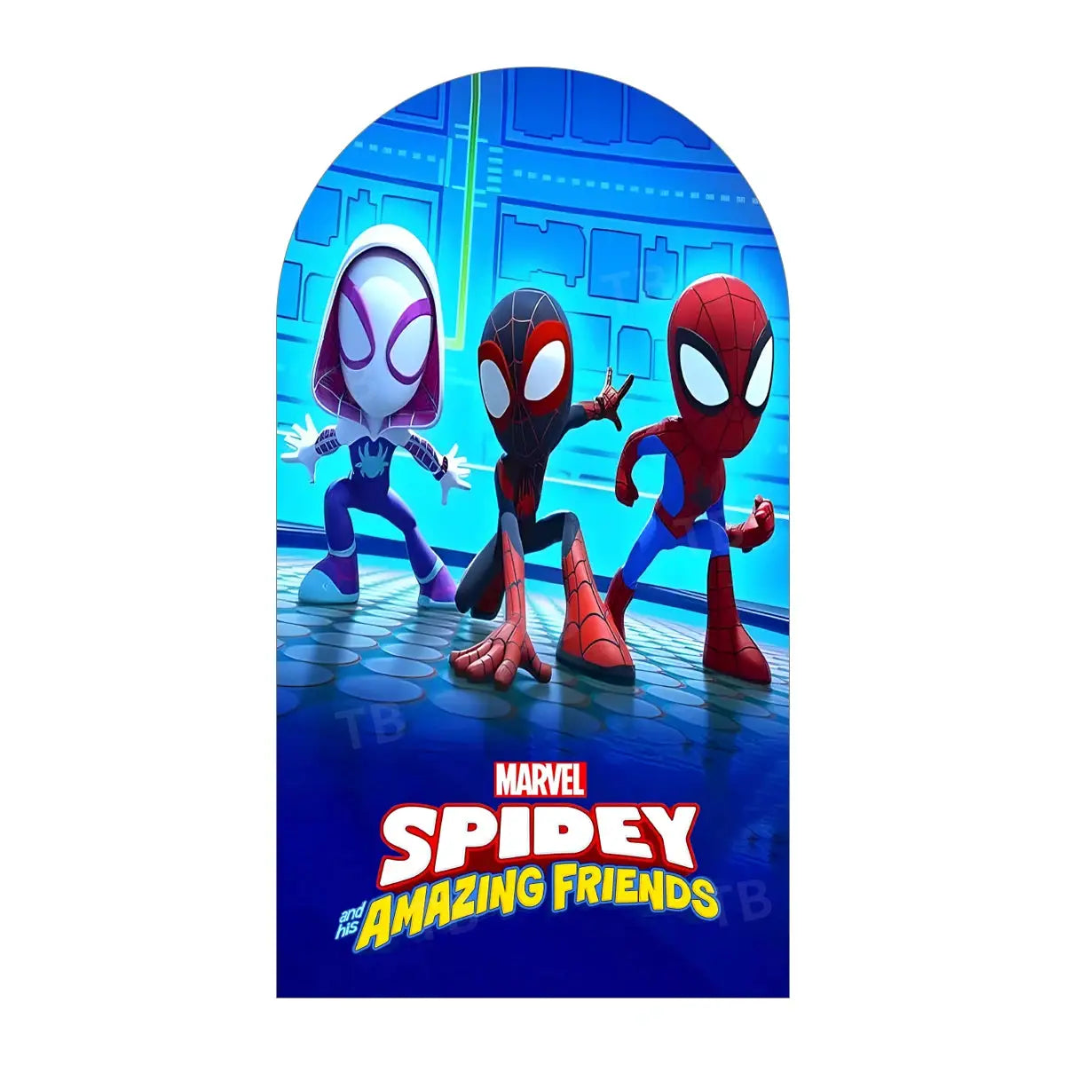 Spider-Man Arch Backdrop | Custom Name | Birthday Theme | Standard Size