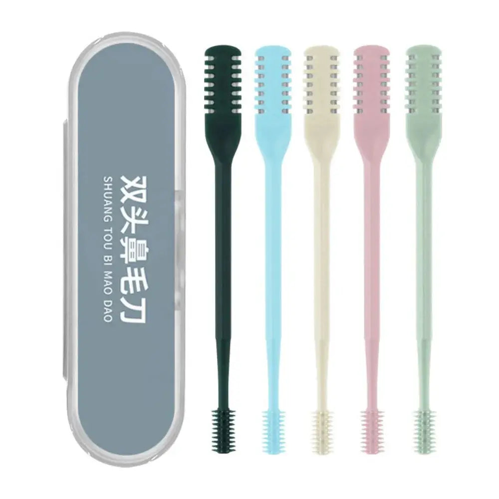 5Pcs Double Head Nose Hair Trimmer Washable 360° Rotating Hair Removal Tool with Box Safe Nose Hair Clippers Personal Grooming from PriceLows™
