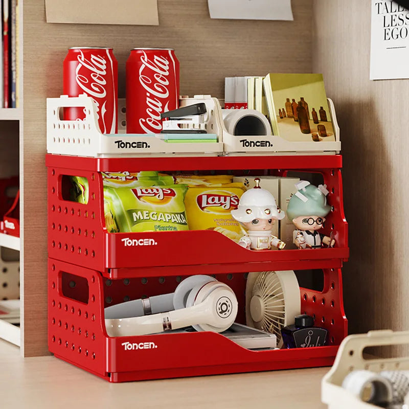 Desk Organizer | 3-Tier Stackable | 2 Large 2 Small Compartments | One Size