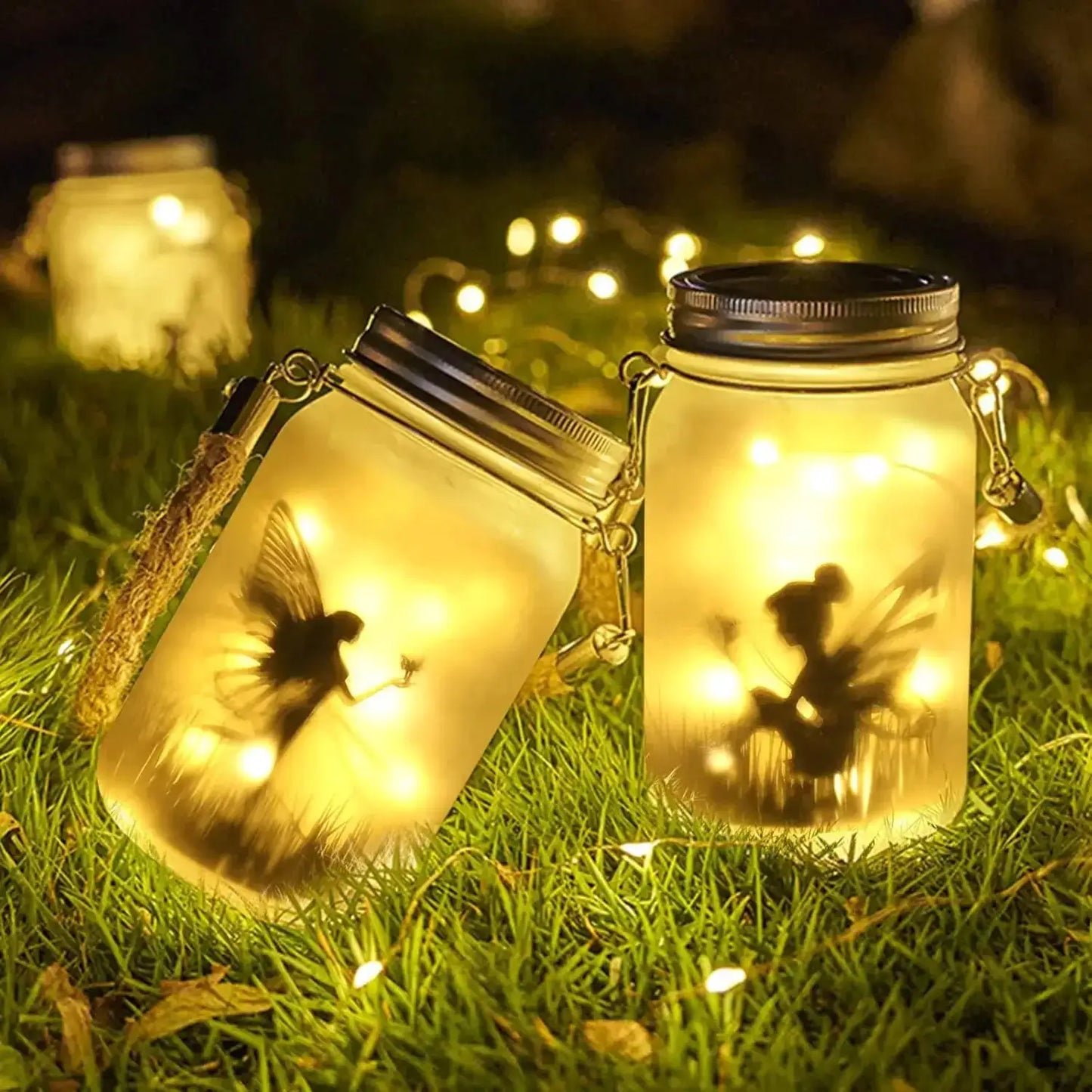 Solar Mason Jar Light Solar Lantern Fairy Lights Waterproof IP65 Hanging Standing Solar Lamp Garden Ornament for Patio Lawn from PriceLows™