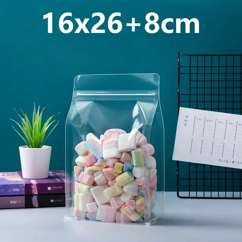 Zip Lock Bags | Capacity 150ml | Stand Up Pouches With Handle | 50 Pcs