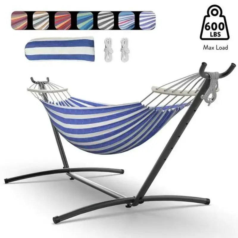 Gyroor Adjustable Stand Hammock - 600lb Capacity Stylish Hammock Bed with Storage Bag for Outdoor Relaxation from PriceLows™