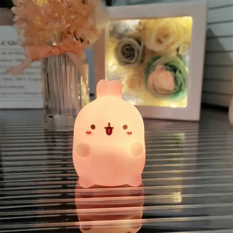 Rabbit Night Light Bedhead Bedroom LED Small Table Light Non Plug In Floor Stand Creative Atmosphere Night Light Decoration from PriceLows™