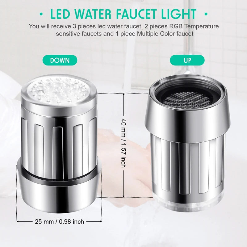 LED Faucet | Temperature Sensing | 7 Color Change LED | Universal Fit